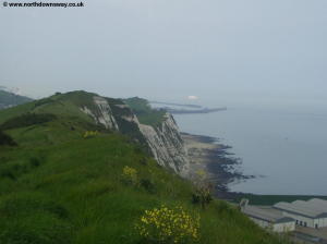 The white cliffs and Samphire Hoe below